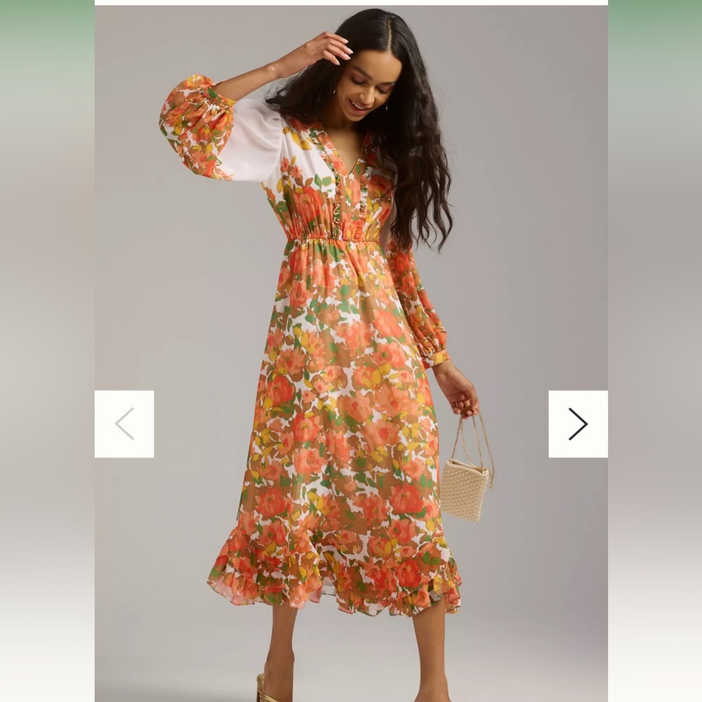 Anthropologie Vineet Bahl Long-Sleeve Dress